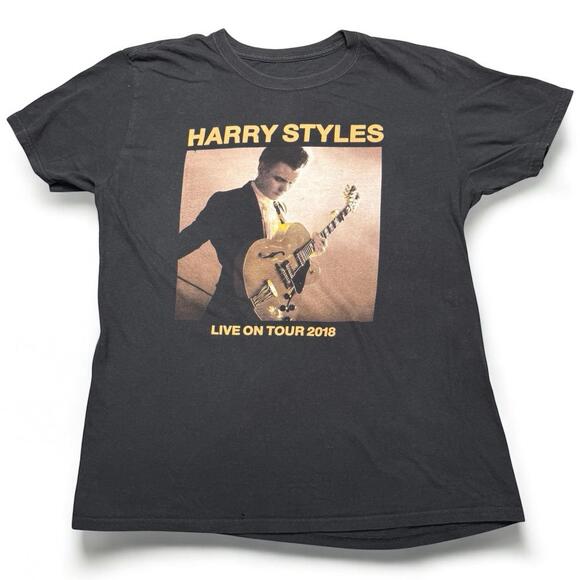 Harry Styles Live On Tour 2018 Tee Large Black Concert Official Merch Band Tee - Picture 1 of 4